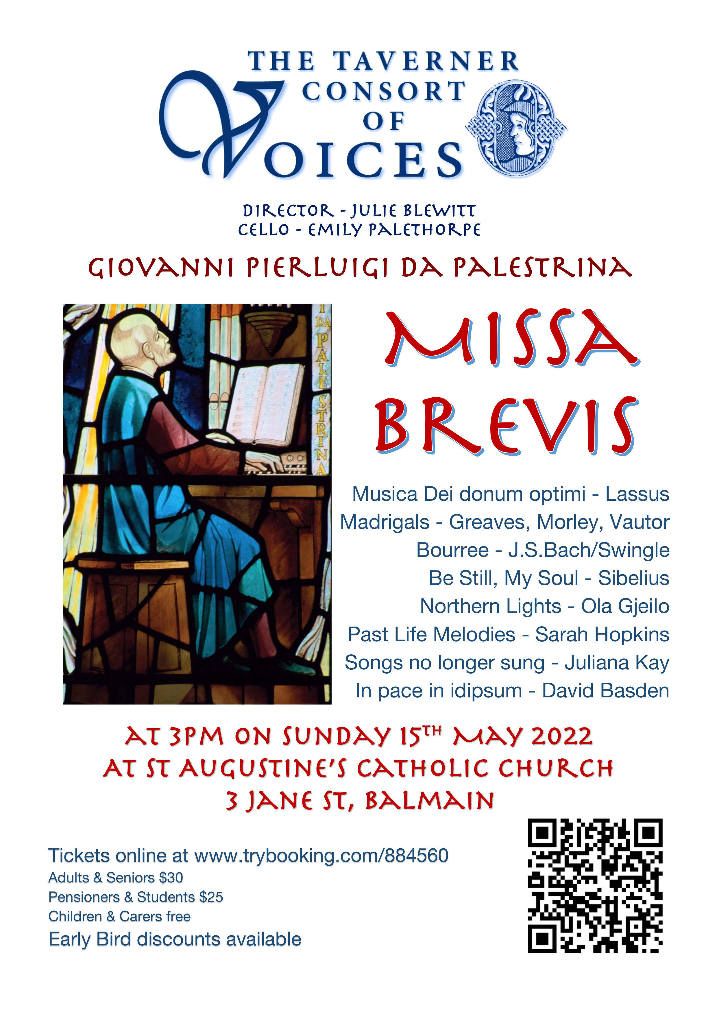 Poster for Missa Brevis concert